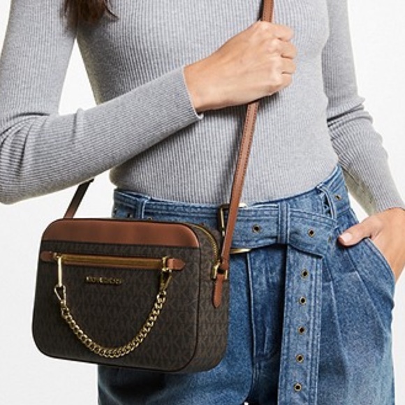 Large Jet Set Crossbody Bag - Brown (NEW, NEVER USED) - Picture 4 of 4